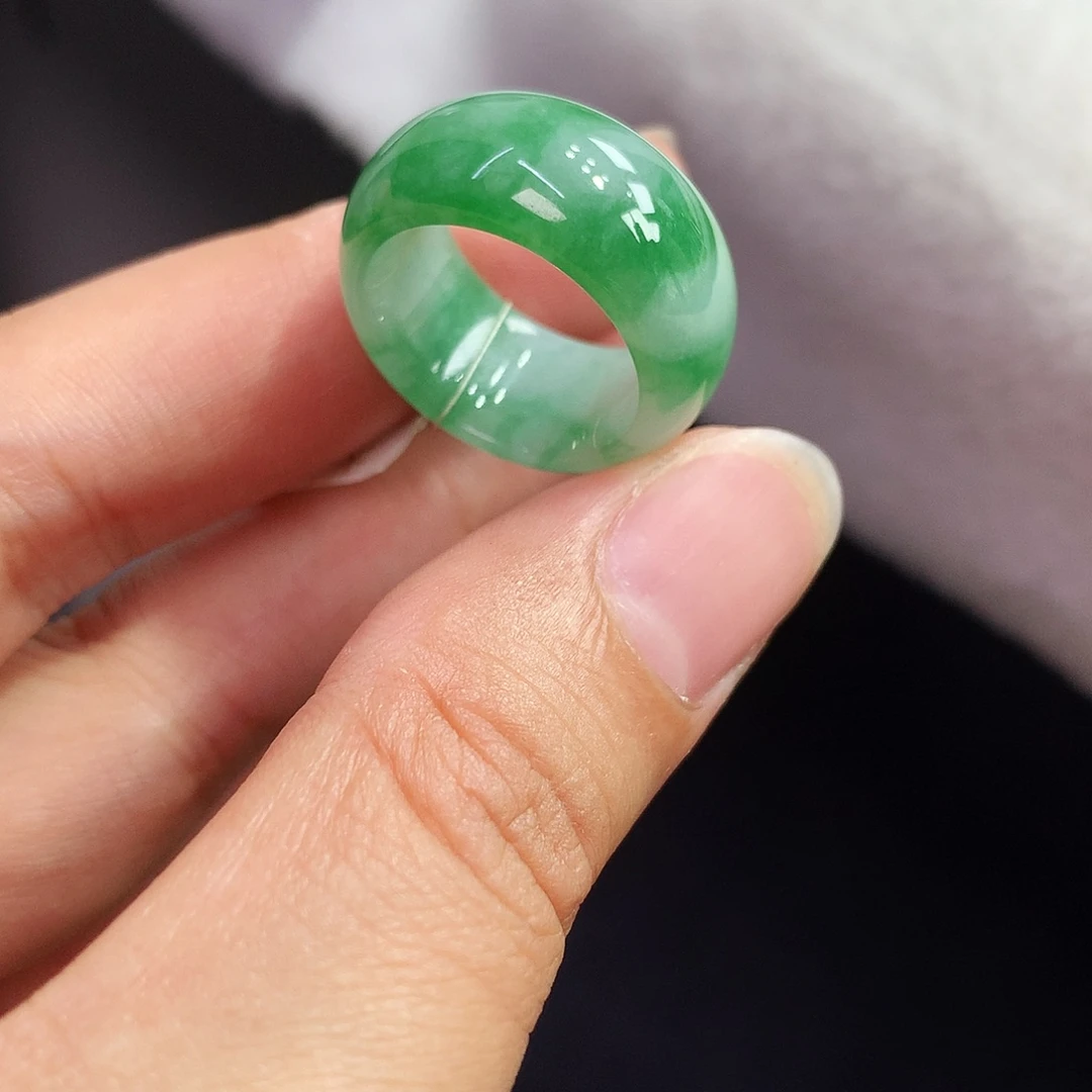 翡翠戒指未镶嵌缅甸A货翡翠10号