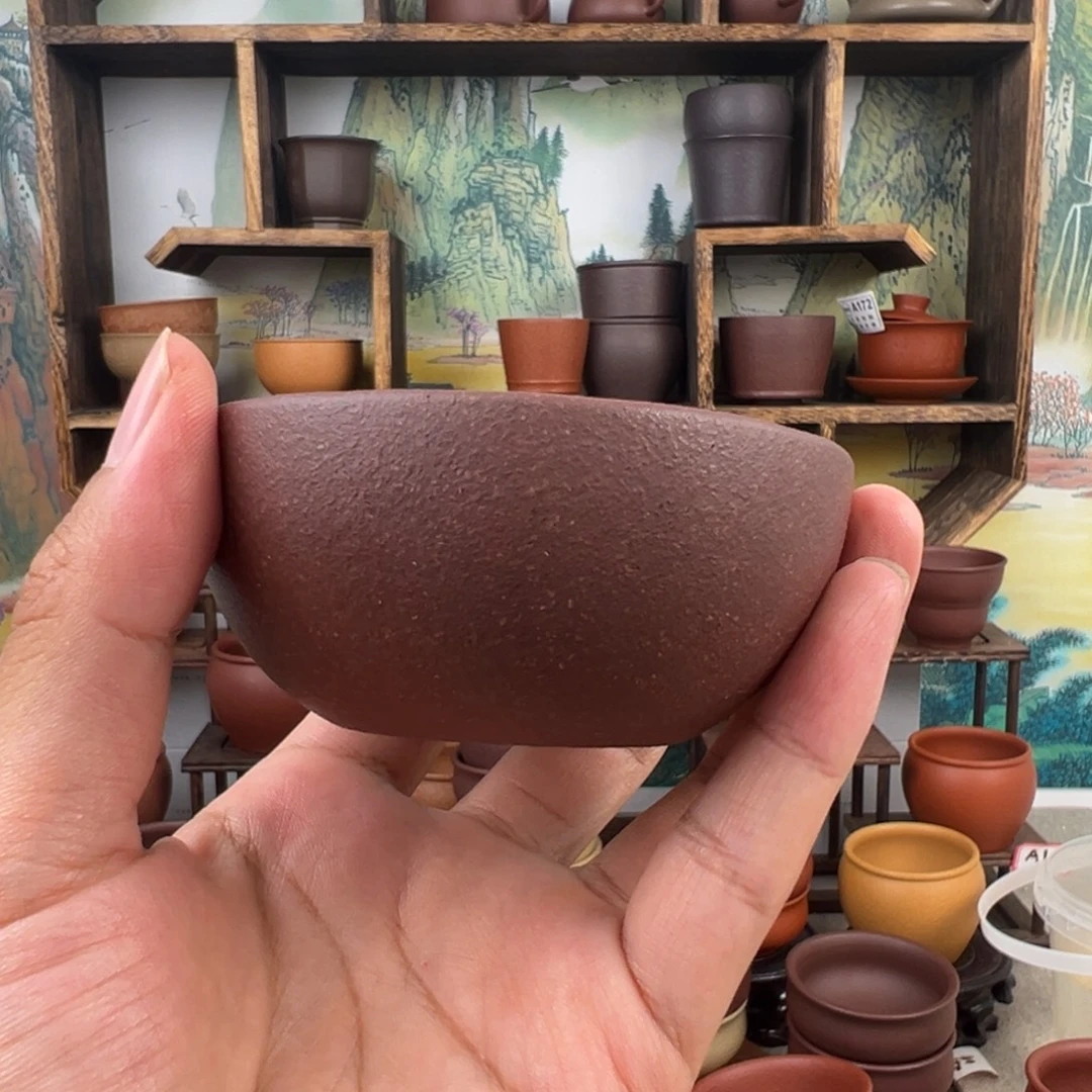 茶杯紫砂拙器甄选，纯原本矿。