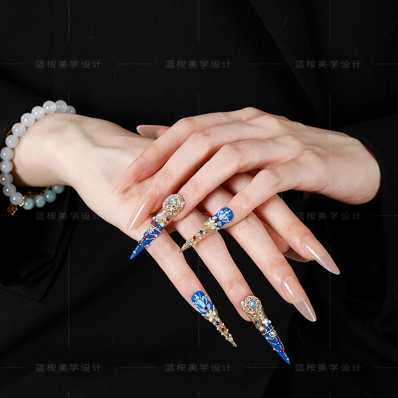 敦煌飞天图  嬛嬛护甲贵妃甲高级中式国风穿戴甲