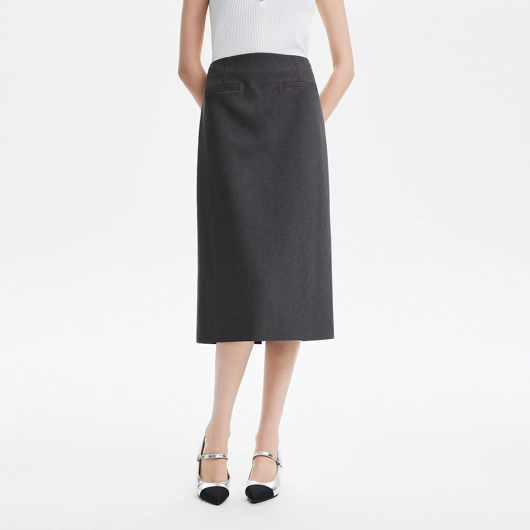 LIMEFLARE/莱茵福莱尔【专柜同款】复古长裙高级感西装半裙通勤