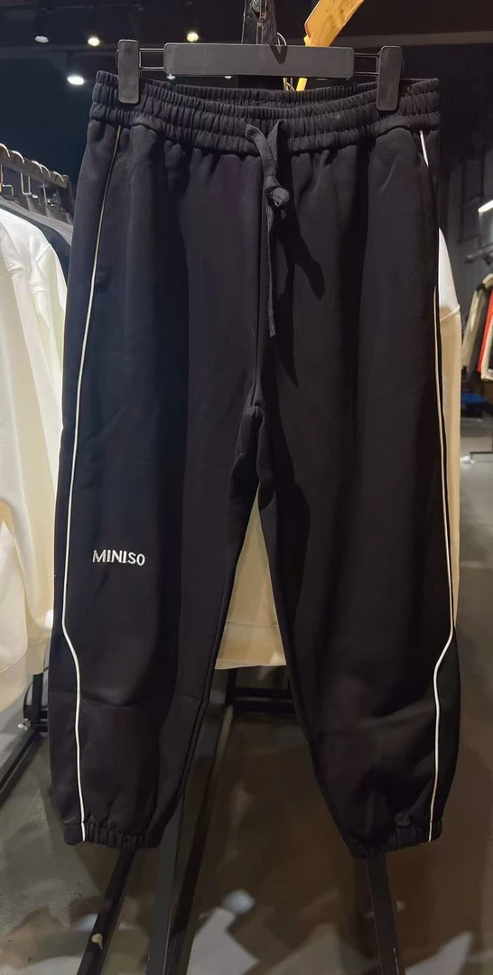 2025新款刺绣休闲长裤简约百搭收口卫裤青少年束脚长裤