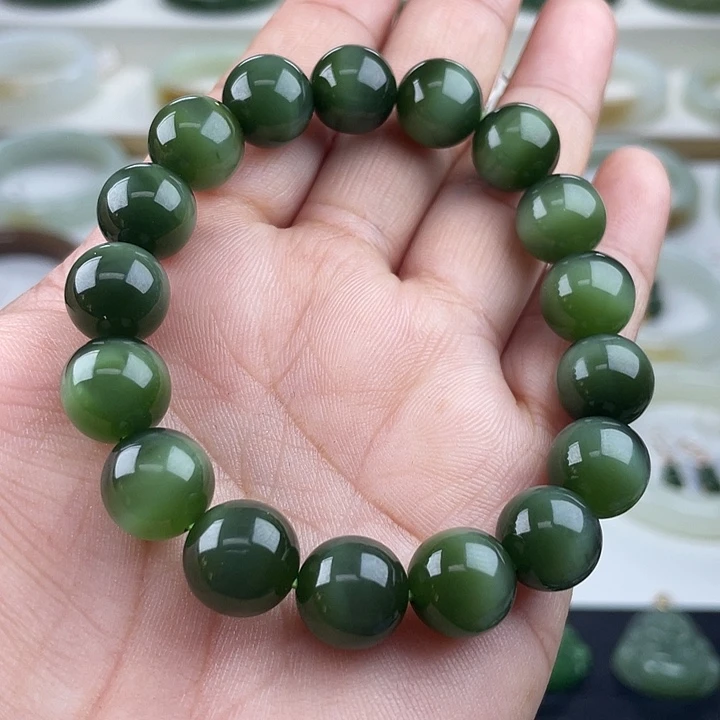 和田玉（碧玉）未镶嵌手串