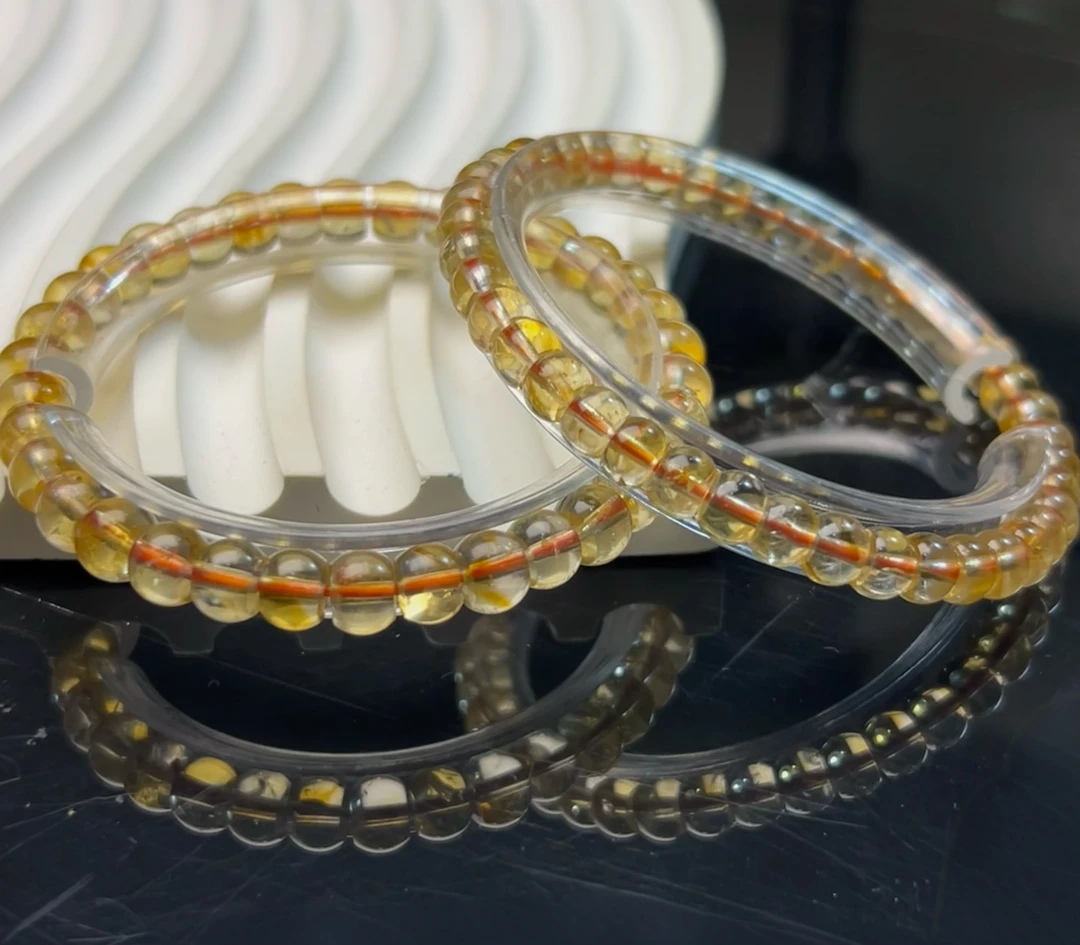 【铭记珠宝】黄水晶直切单圈手串20-DM01L406【多样性发一件】约5.5mm