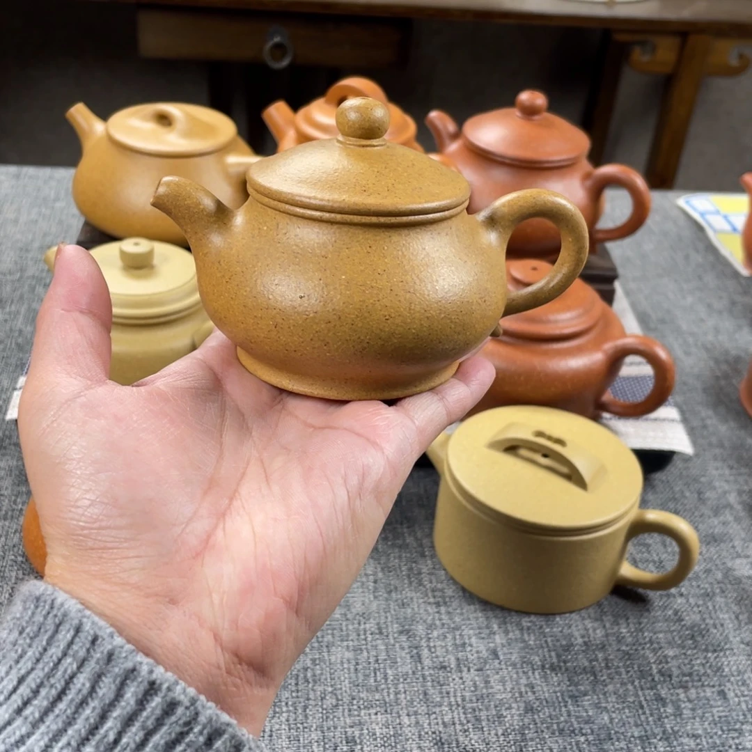 紫砂茶壶黄金段潘壶全手30目150