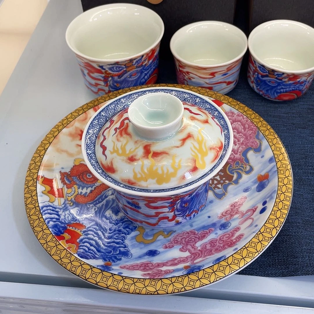 陶景德陶瓷盖碗茶具