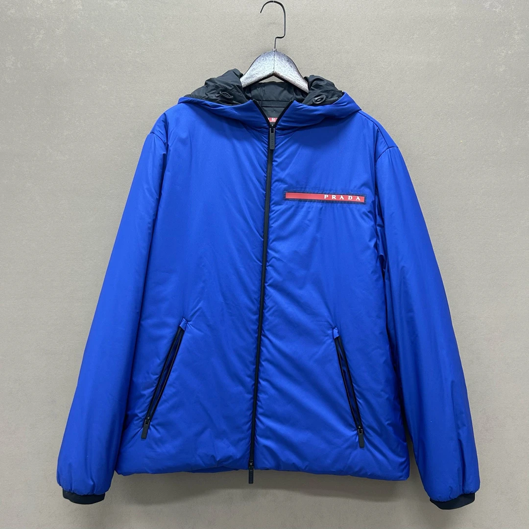 99新 Prada/普拉达 立体Logo棉服夹克外套 L码 ys000792