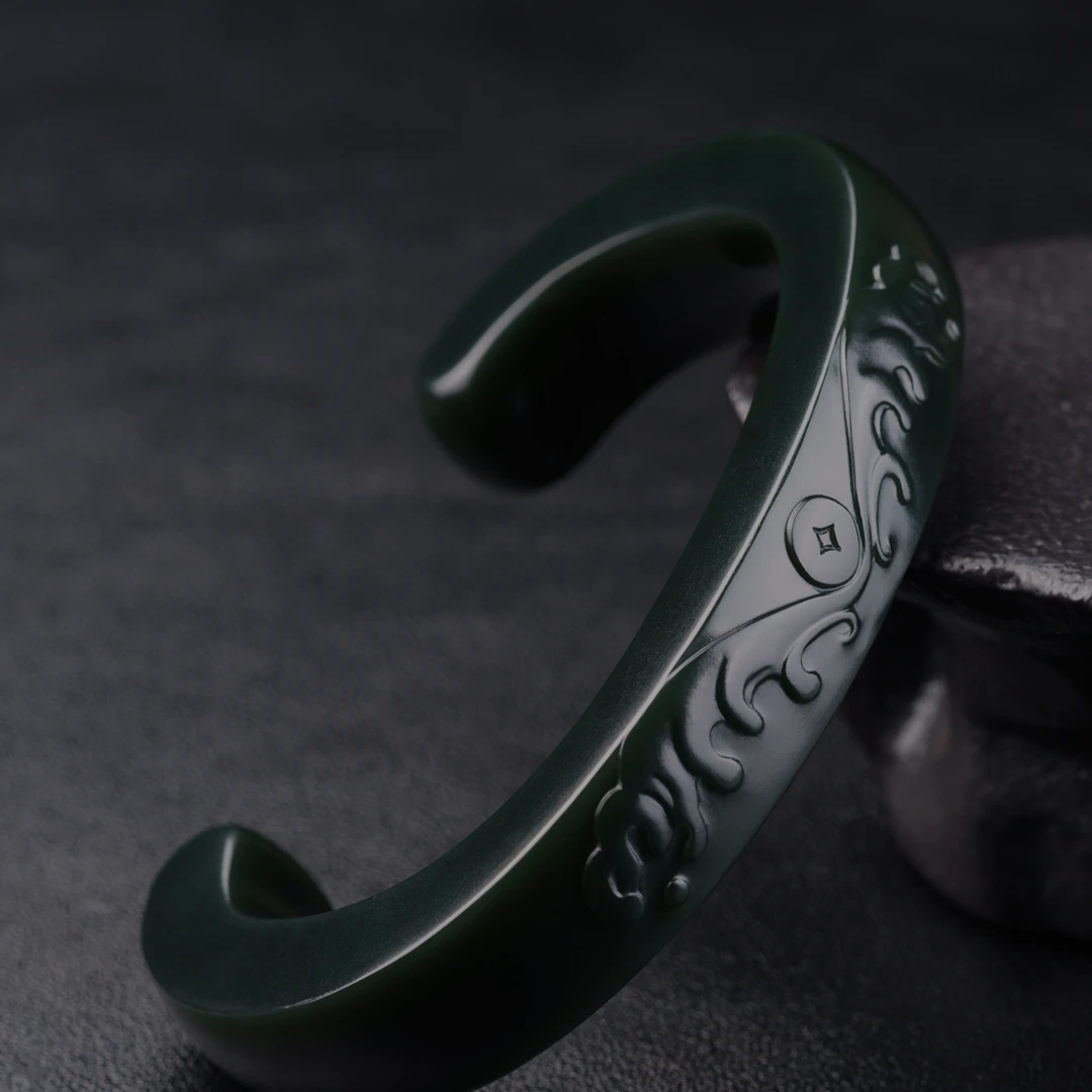 小董家·【碧海财纹镯】守镯男士手镯经典复古