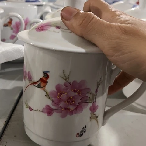 碗手绘办公杯一个陶瓷