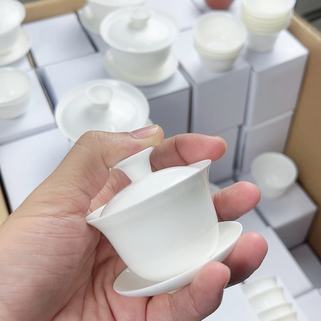 【闪购商品】超迷你单人盖碗50cc骨瓷超薄胎