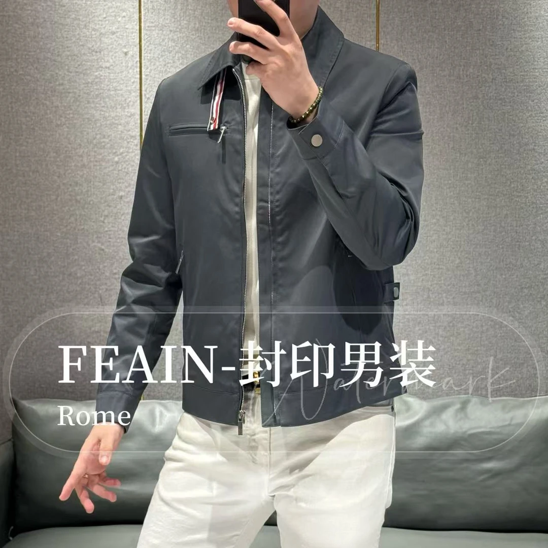 高端定制秋冬新品T*B方向个性织带点缀夹克5507