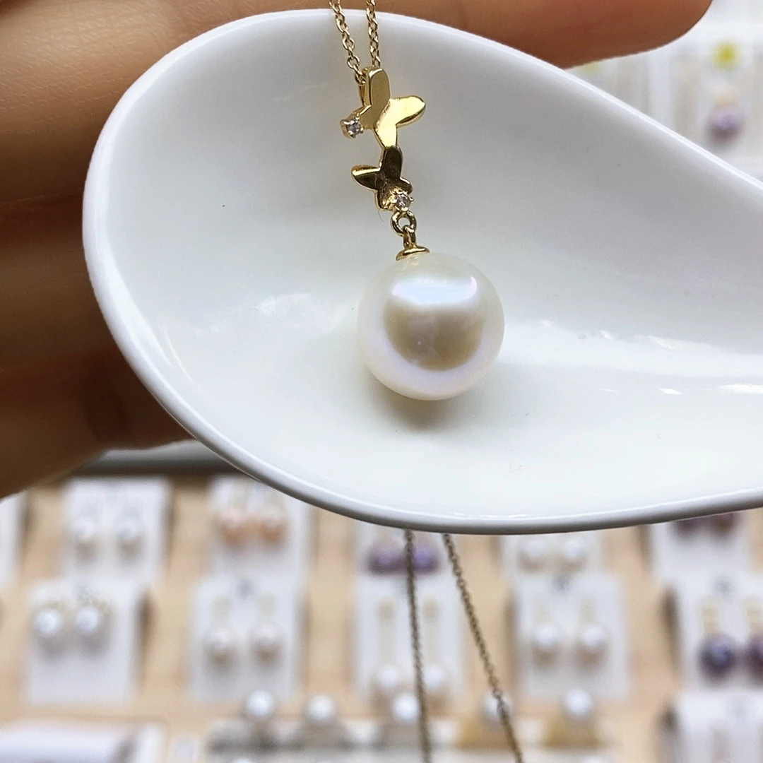 淡水珍珠颈饰银S925镶嵌