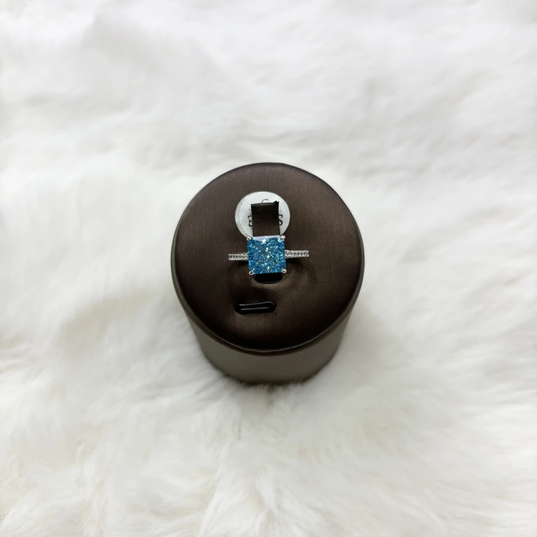 合成经典公主方蓝戒指S435