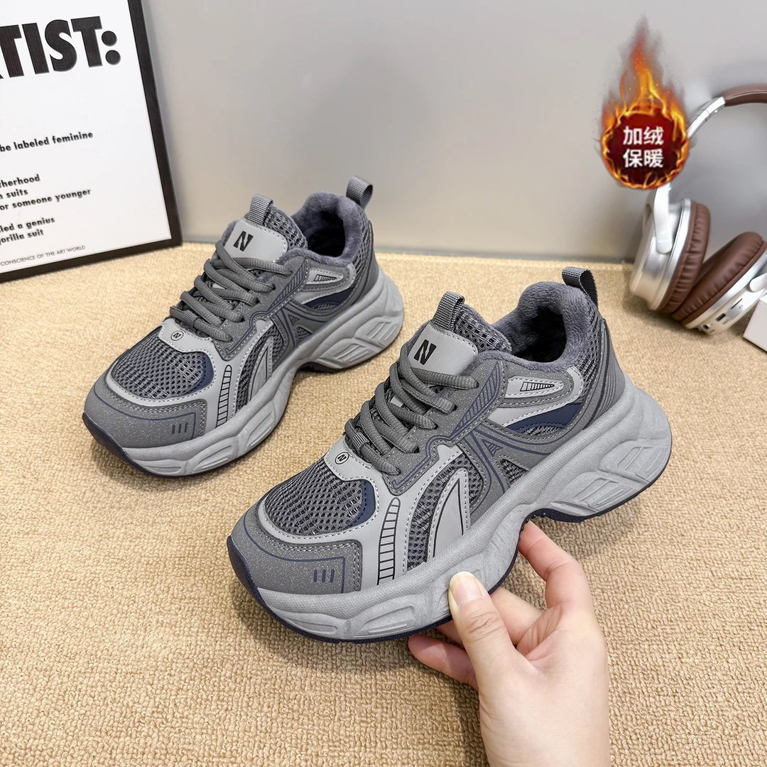 NEW BEASLEY厚底增高老爹鞋2025秋冬新款女时尚百搭轻便运动【302】