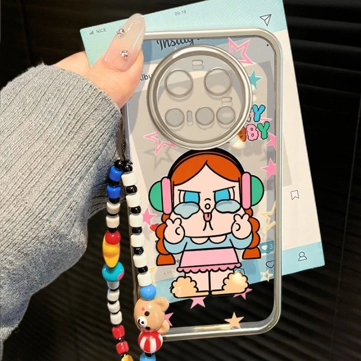 比耶女孩适用苹果16pro手机壳可爱华为荣耀仙女款OPPO小米15VIVO