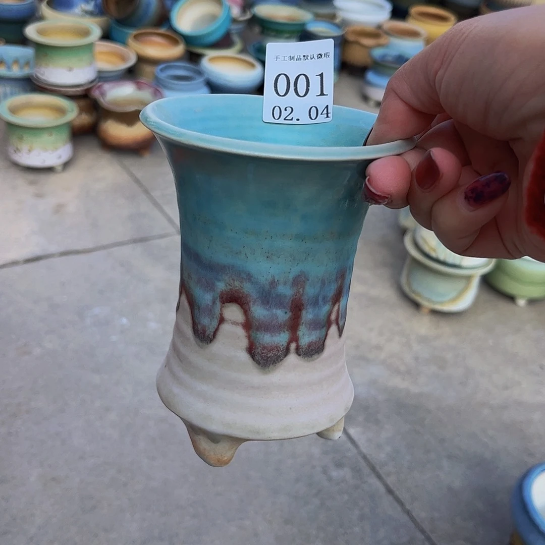 摆件景德镇陶瓷手工制作口9.5高13