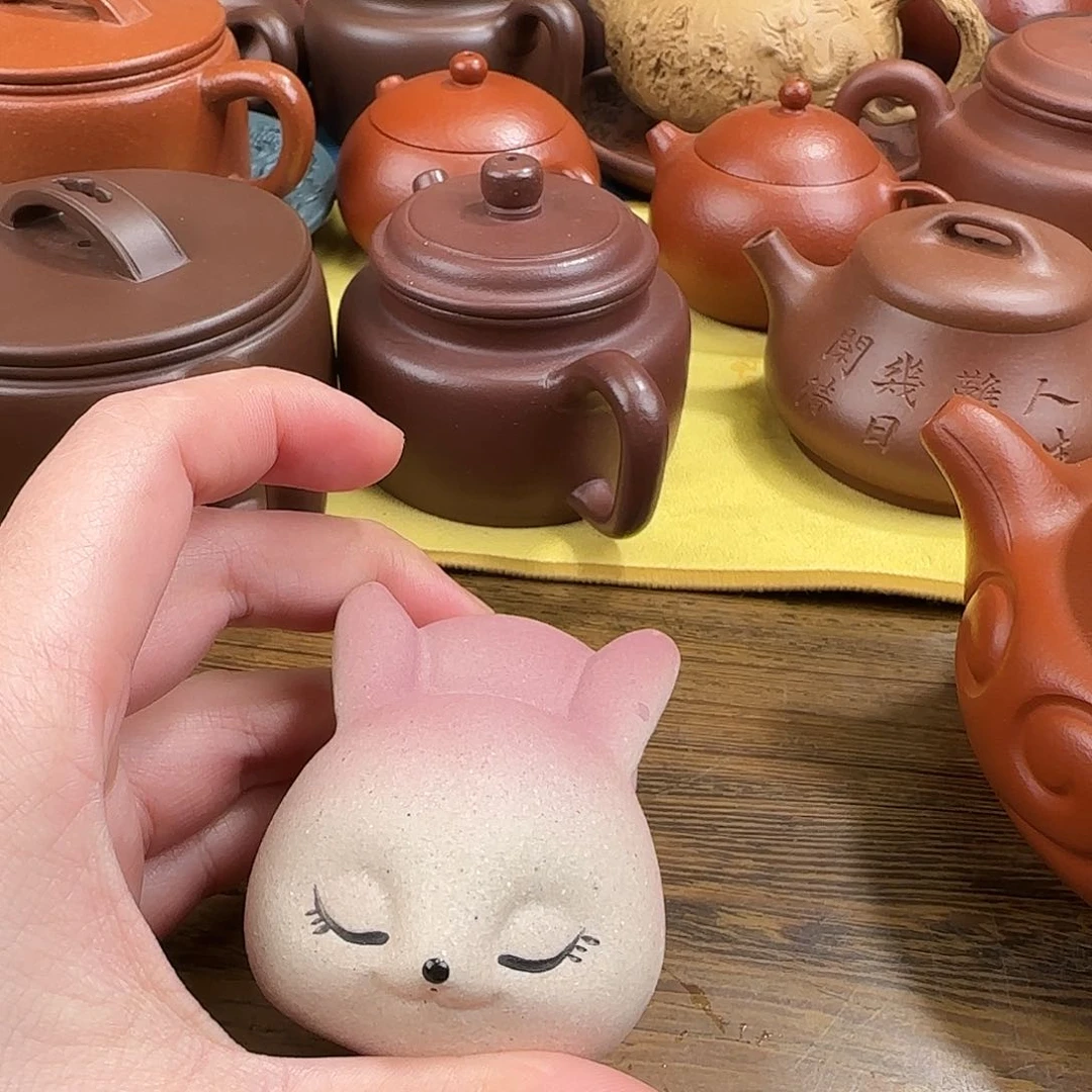 紫砂茶壶兔子段泥