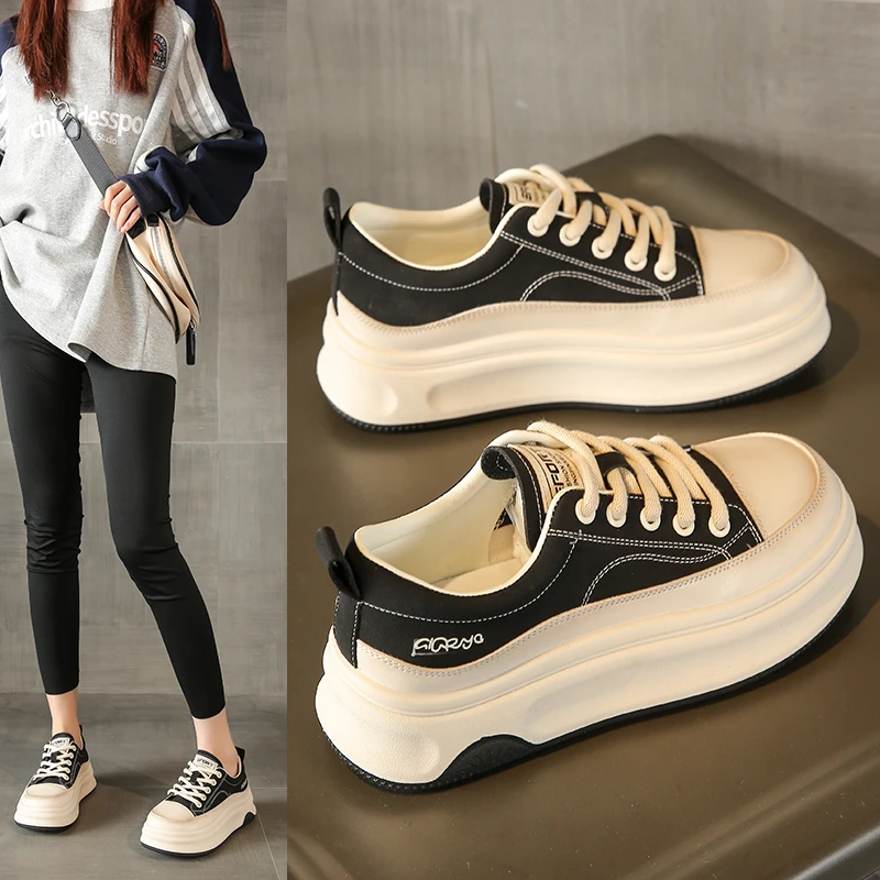 网红厚底复古德训鞋女2025春季新款爆款百搭学生增高运动休闲板鞋
