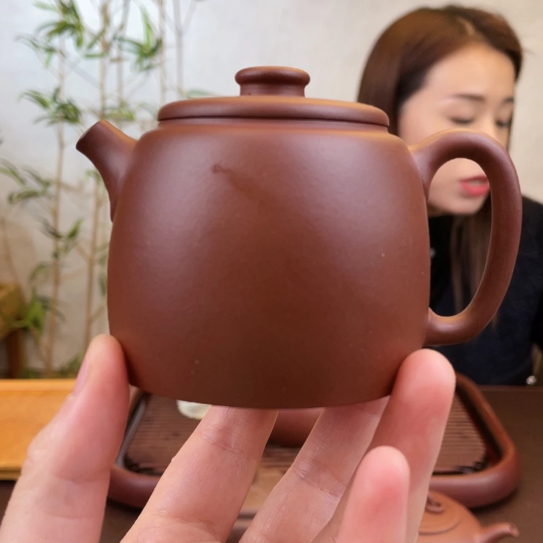 茶壶紫砂紫泥直壶170cc