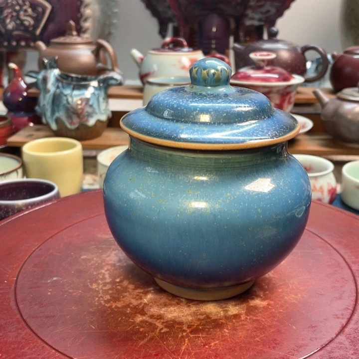 摆件钧瓷手工茶仓