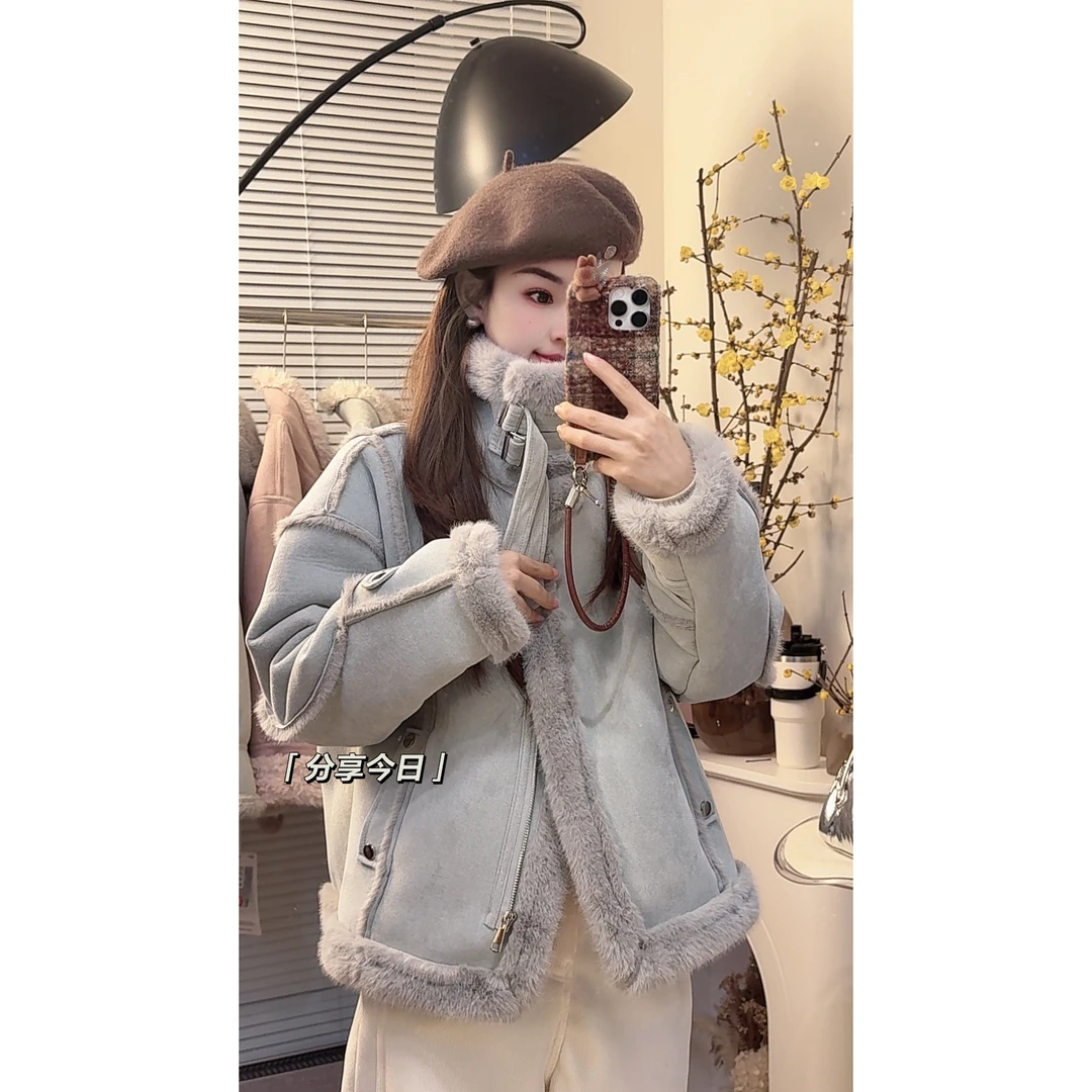 【实体店】2025新款韩系通勤高端设计感机车服外套--拉链005