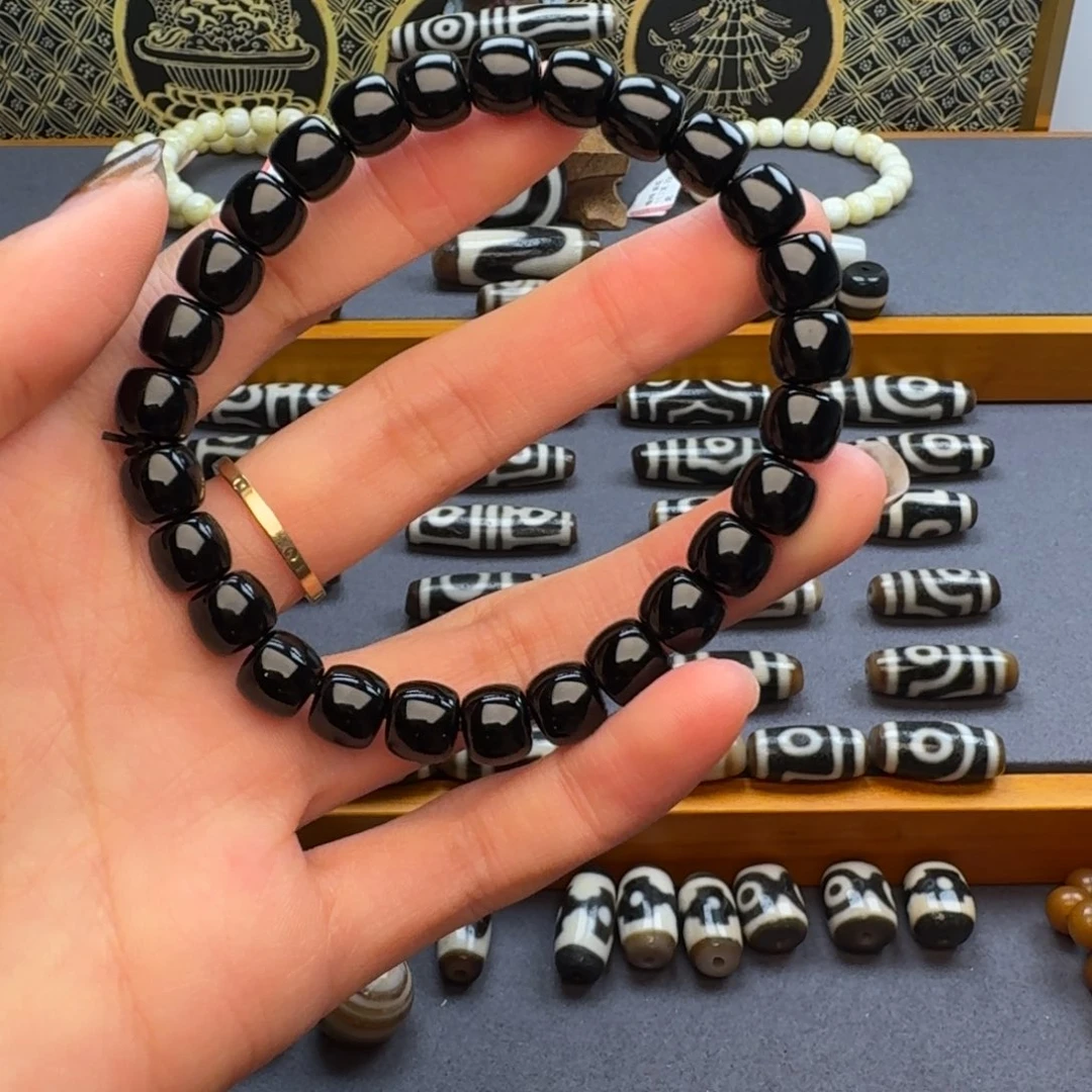 黑曜岩未镶嵌手链