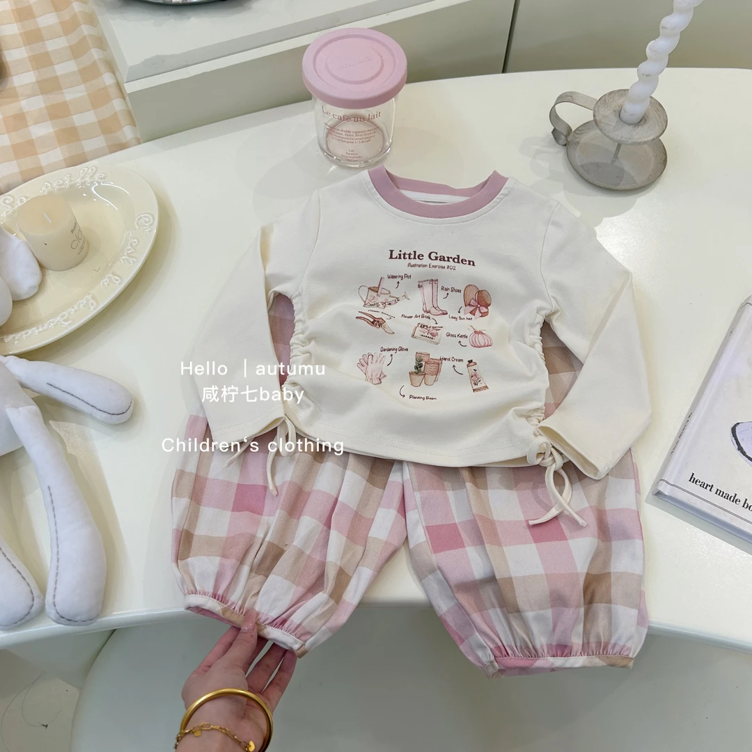 【现】女童秋装上衣洋气2024新款百搭小童女宝宝长袖T恤甜美可爱