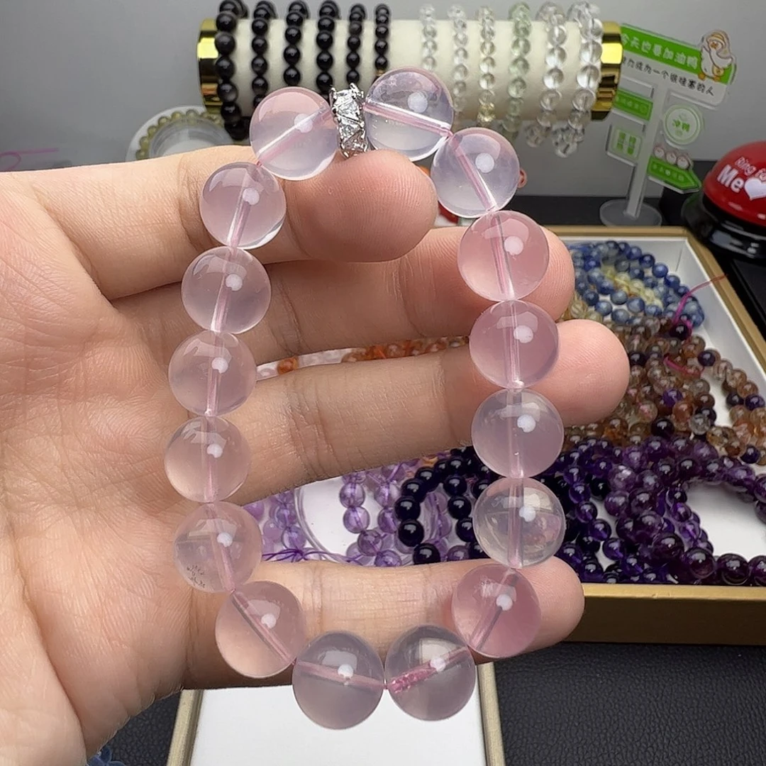 水晶手串未镶嵌粉水