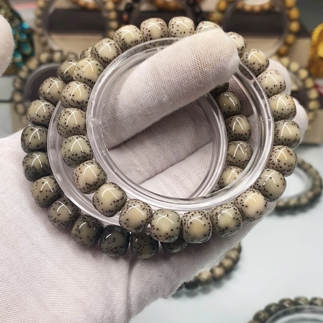 【闪购商品】星月菩提手串-9×10一物一图原生态同枝糯冰大留白