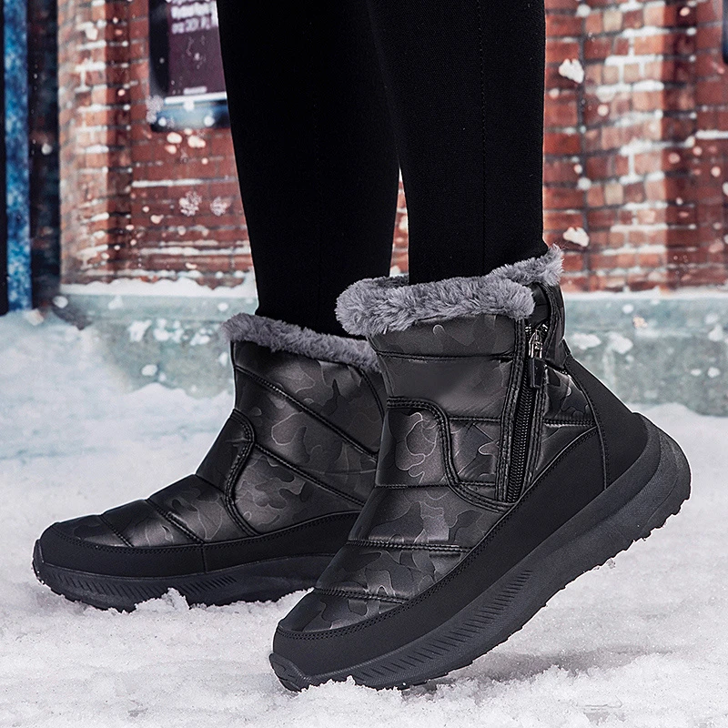 足力健运动鞋老人鞋情侣款2025秋冬软底运动健步棉鞋加绒雪地靴