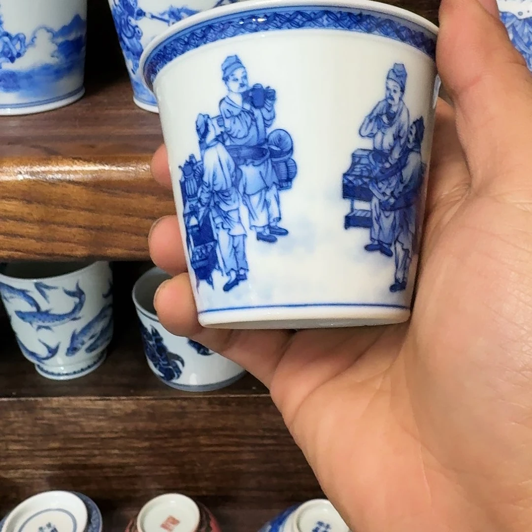 瓷片落**华现代景德镇陶瓷手绘茶具