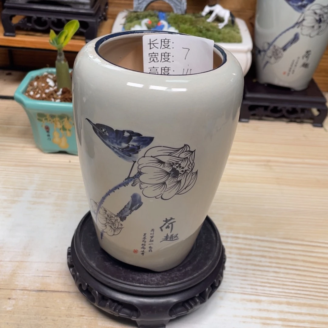 紫砂花盆陶瓷艺术花盆陶瓷