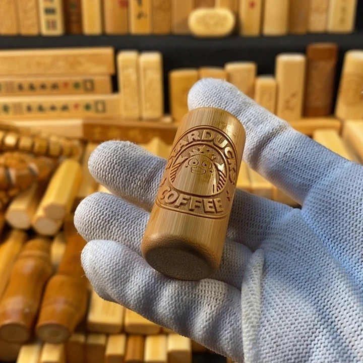 竹红皮手把件星巴克倒角