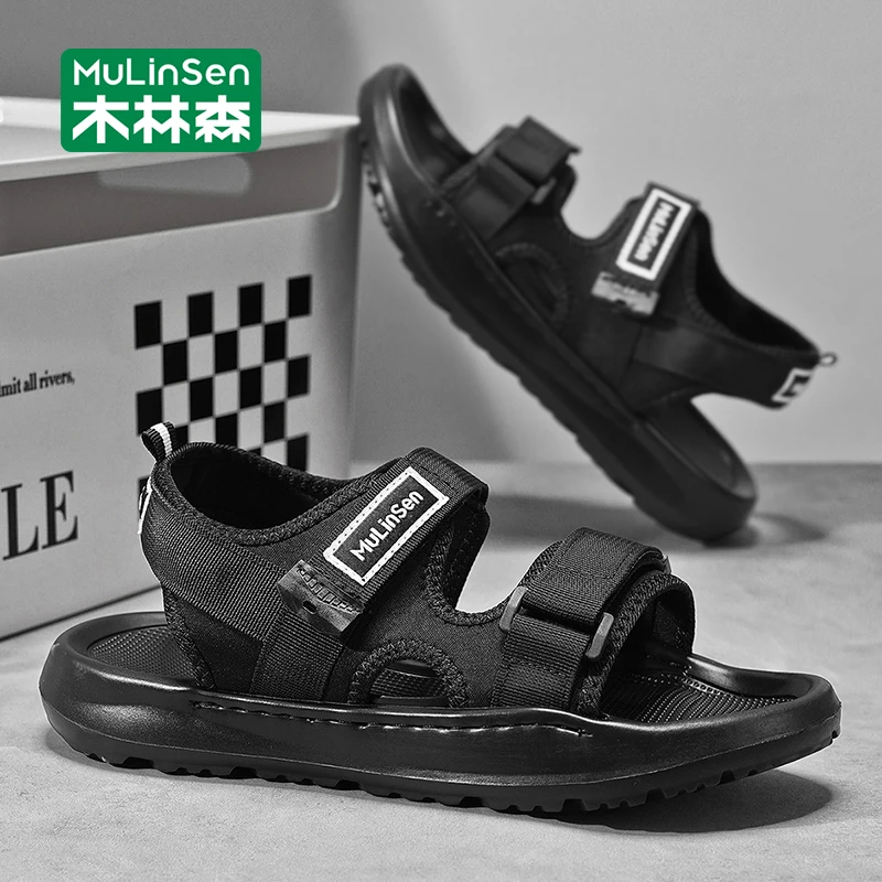 木林森男士凉鞋2025新款夏季户外外穿防滑耐磨运动百搭沙滩鞋男款