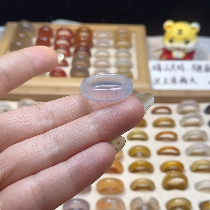 玛瑙/玉髓未镶嵌戒指A05港17不退换