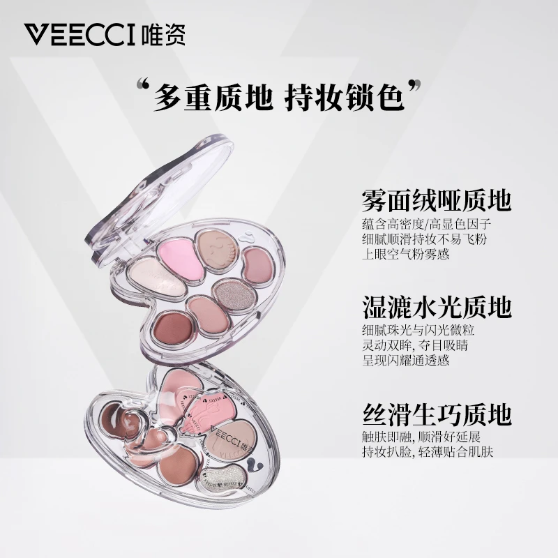 【达人专属】唯资大艺术家七色眼影盘珠光闪耀显色大地色上色一体盘