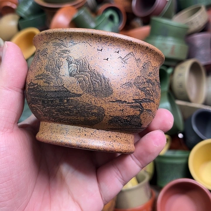 紫砂茶杯全手工紫砂主人杯