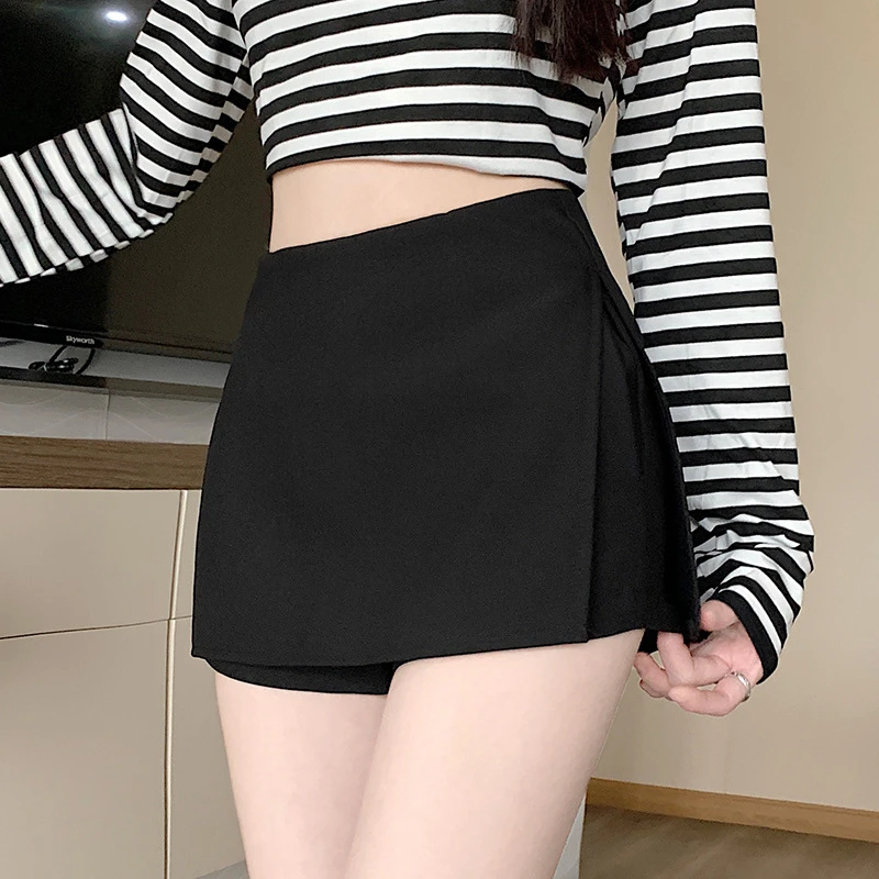 小个子裙裤夏季韩版辣妹修身显瘦百搭低腰包臀字短裙
