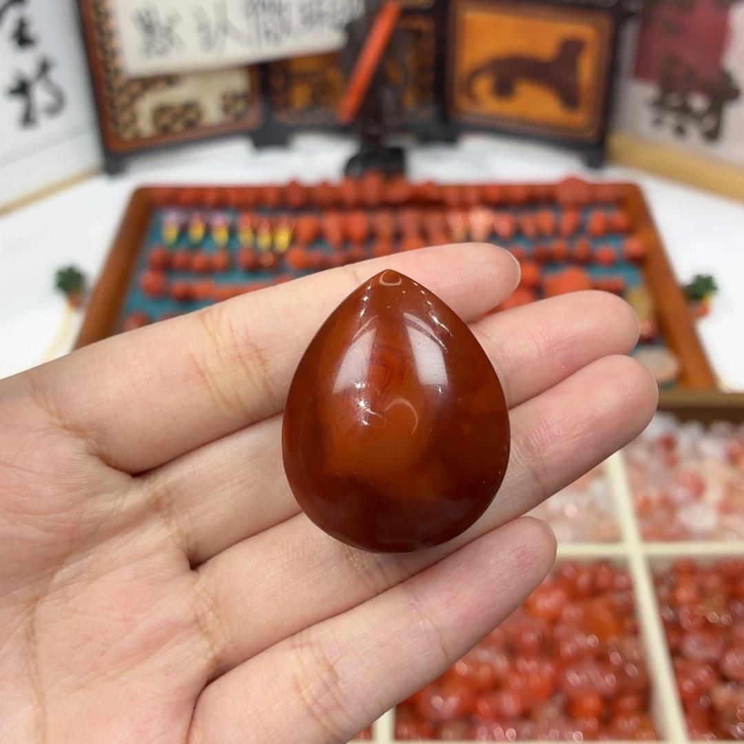 南红玛瑙未镶嵌配饰南红水滴吊坠