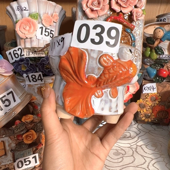 陶瓷陶瓷多肉花盆满15包邮