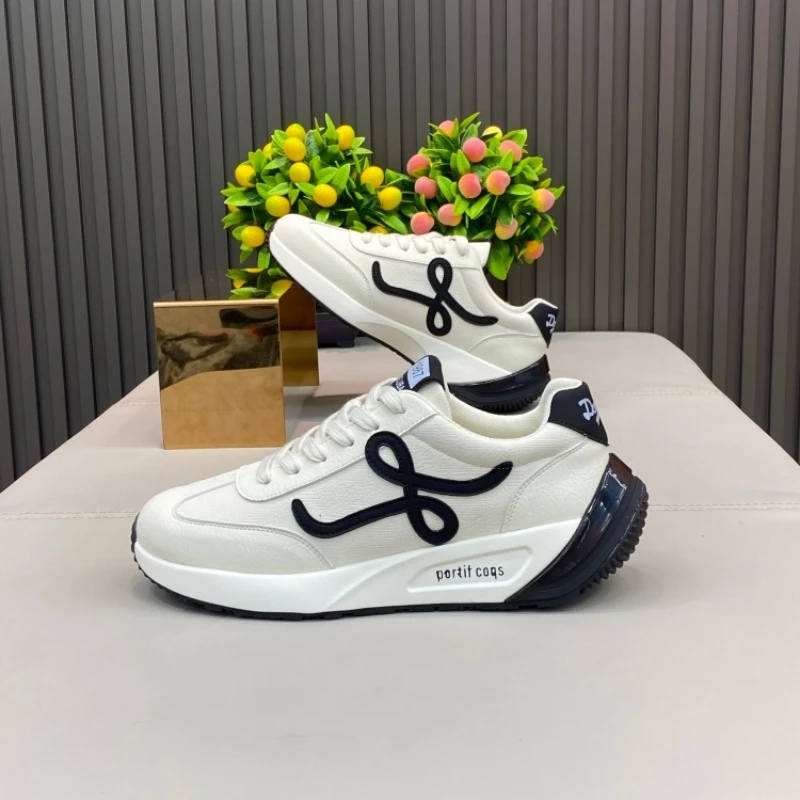 男鞋2025秋季新款时尚潮流百搭休闲运动鞋男士低帮拼色系带男板鞋