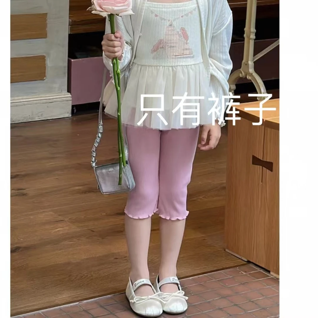 【线下品牌童装撤柜】女童夏季七分休闲打底裤 251473