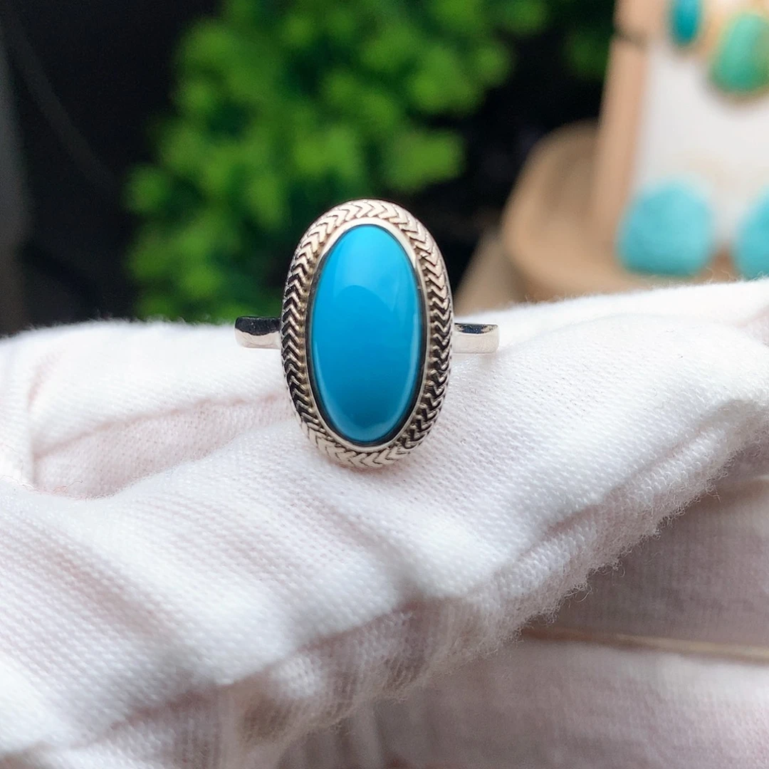 绿松石珠宝奇石银S925镶嵌