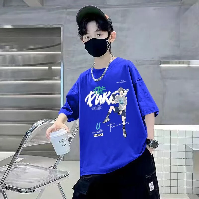 贝尔熊童装男童短袖t恤纯棉夏季新款儿童宝宝半袖上衣中大童