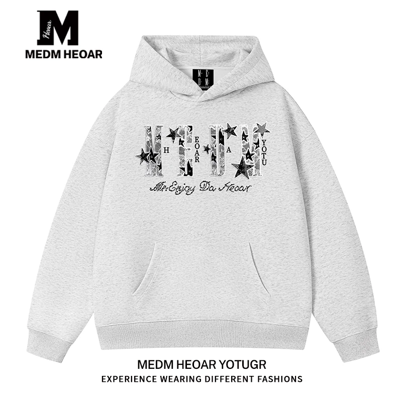 【三标齐全】MEDM HEOAR国潮牌连帽卫衣秋冬季美式男女款休闲帽衫
