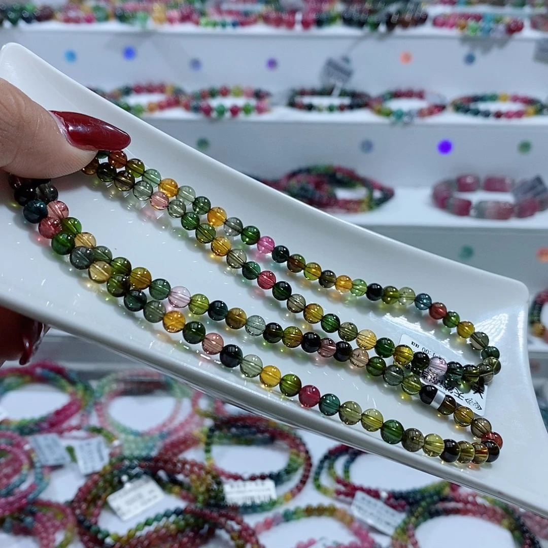 碧玺手链未镶嵌多样性发一条