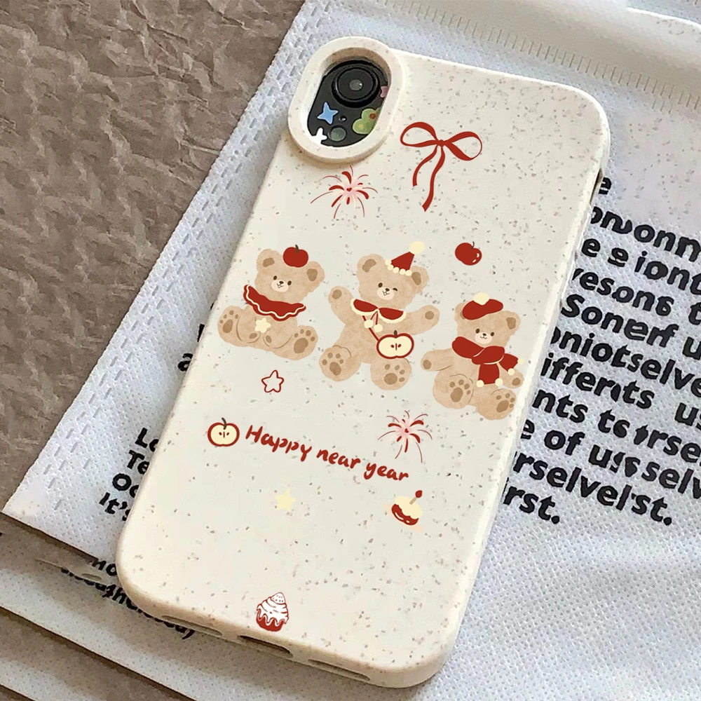 新年三熊适用苹果iphone小米15/14/13pro防摔vivo华为oppo手机壳