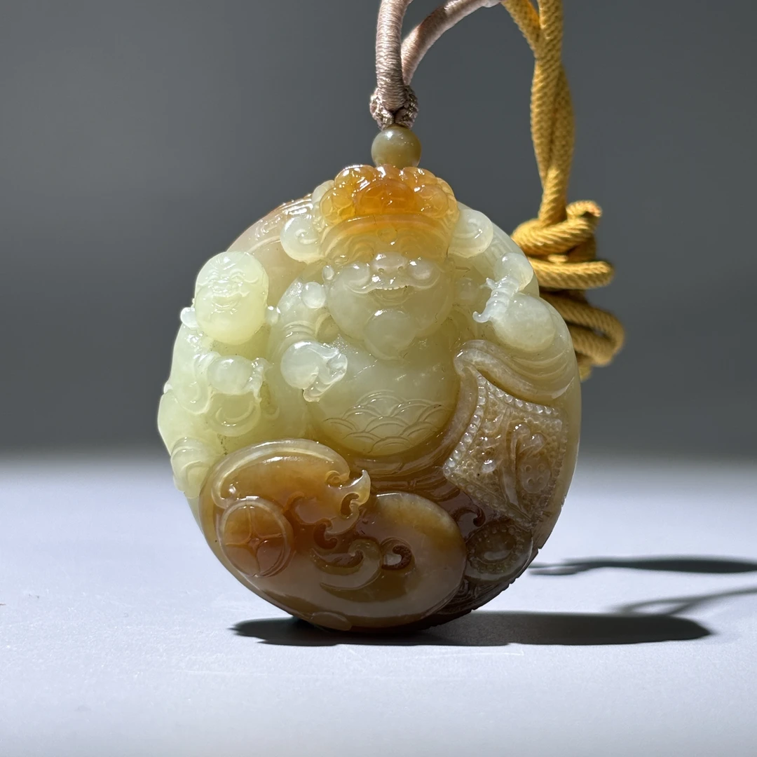 当代-玉石财神把件2503230016