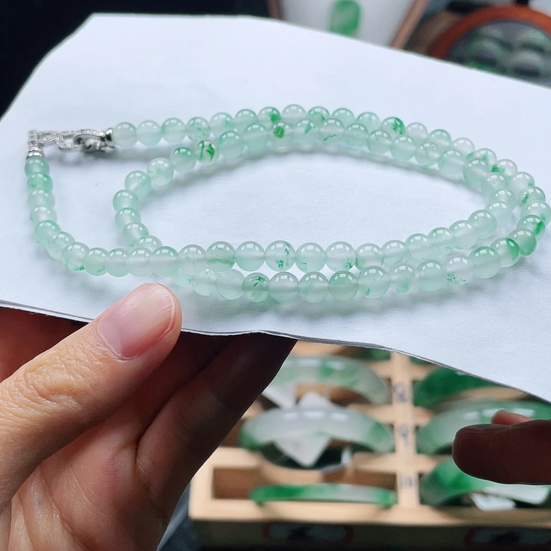 石英质玉未镶嵌项链
