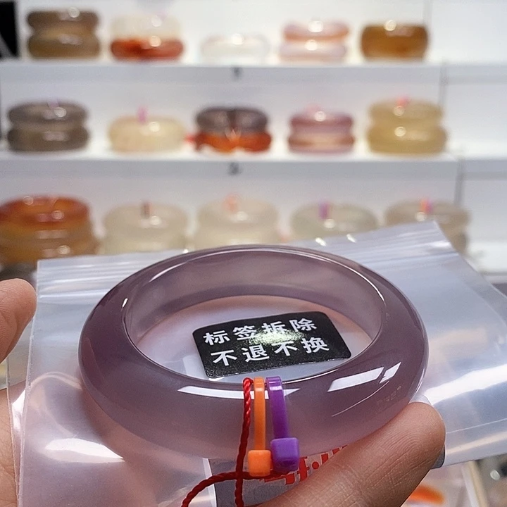 小***线玛瑙/玉髓未镶嵌手镯