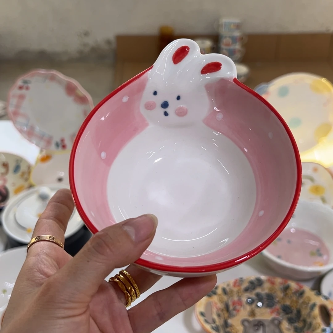 摆件陶高温陶瓷釉下彩微瑕！